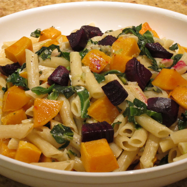 Butternut, Beets and Greens Pasta