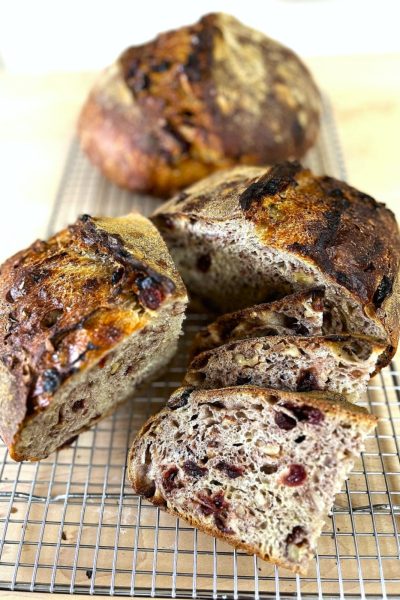 Wild Yeast Water Cranberry Walnut Bread