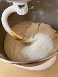 Salt for wild yeast water einkorn dough
